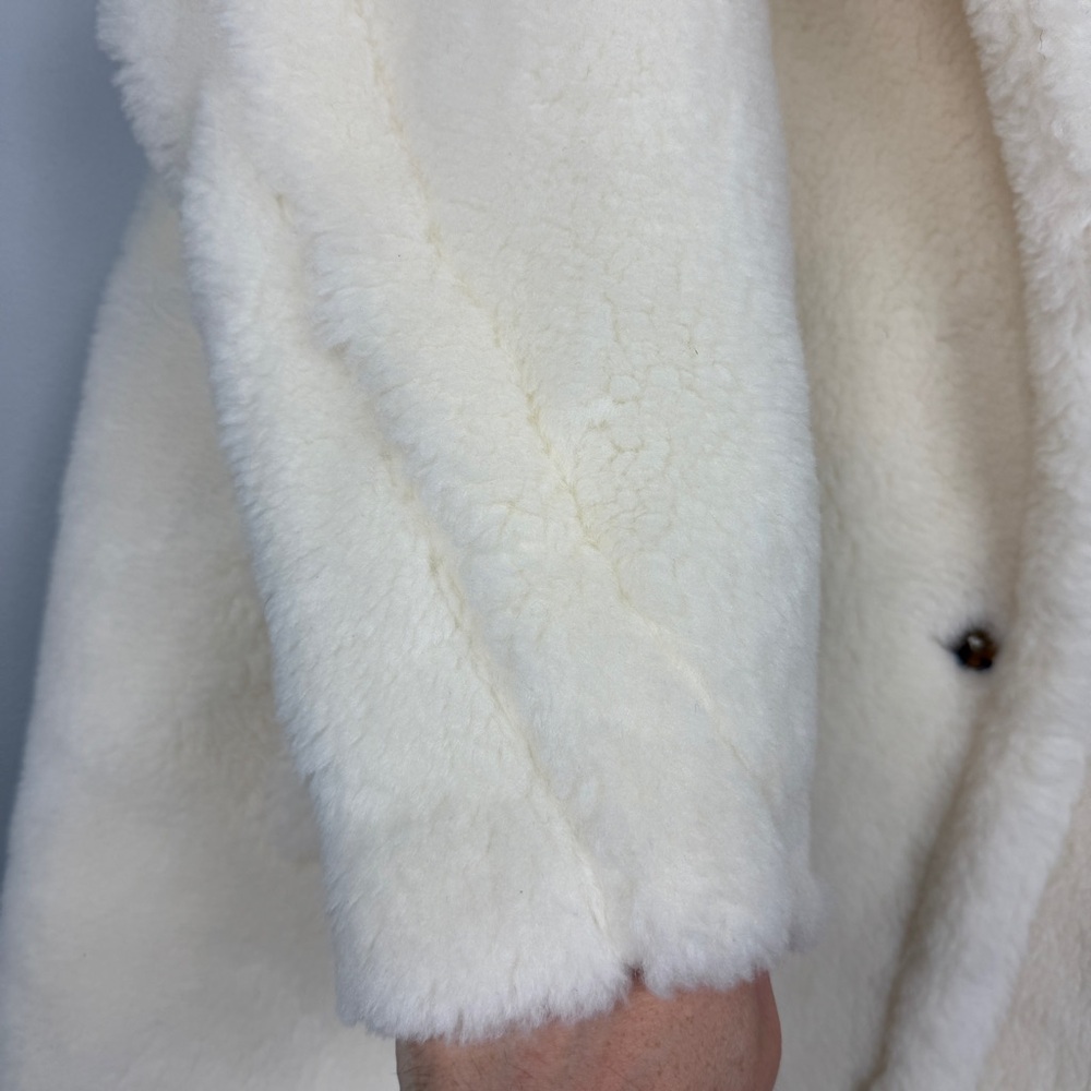 MaxMara TedGirl Alpaca Wool Silk Blend Teddy Icon Double Breasted Coat - Picture 7 of 15
